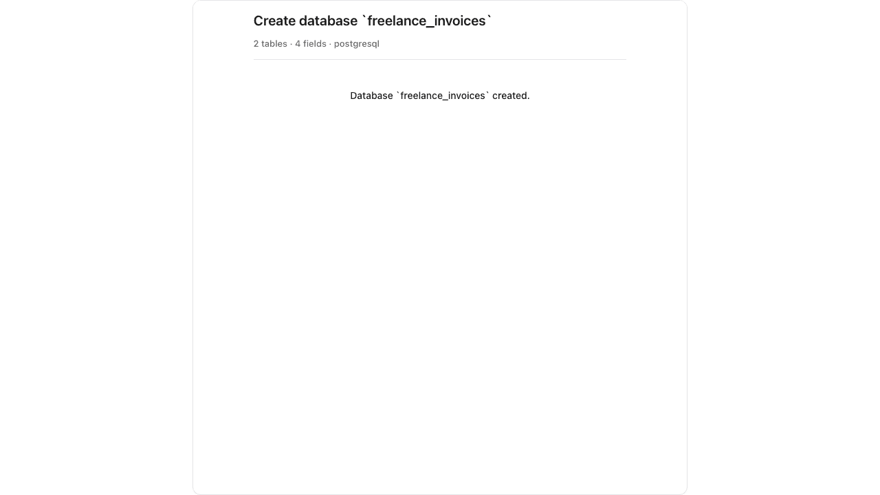Tabula schema creation review showing an applied proposal
